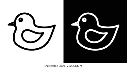 Vector del icono del pato, Plantilla del logotipo de la ilustración en estilo de moda