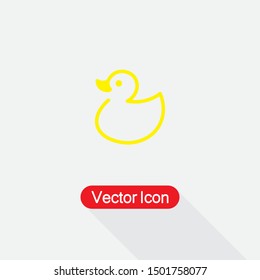 Duck Icon Vector Illustration On Light Gray Background Eps10