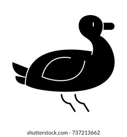 duck  icon, vector illustration, sign on isolated background