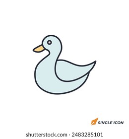 duck icon vector illustration. duck symbol isolated on white background