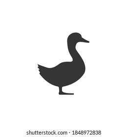 Duck Icon Vector Isolated on Black and White Design Graphic 