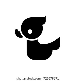 duck icon vector isolated on white background