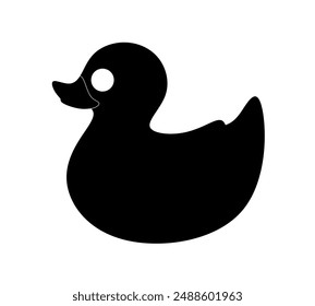 duck icon vector on white background.duck silhouette