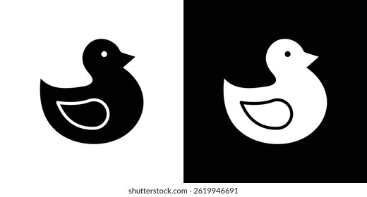 Duck icon vector, solid logo illustration, pictogram