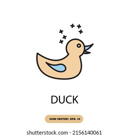 duck icons  symbol vector elements for infographic web