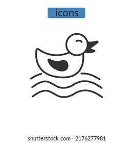 duck icons  symbol vector elements for infographic web