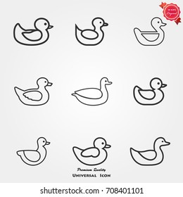 Duck icons vector