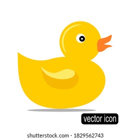 
duck illustration in flat style, children's toy theme