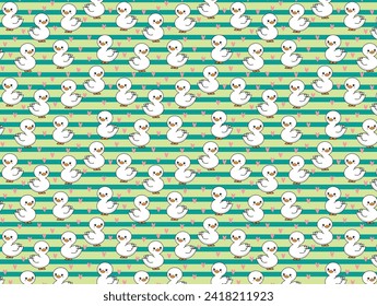 duck illustration pattern, vector, for fabrics, backgrounds
