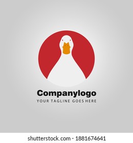 Duck illustration for simple logo design