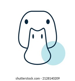 Duck isolated icon. Farm animal vector illustration. Agriculture sign. Graph symbol for your web site design, logo, app, UI. EPS10.