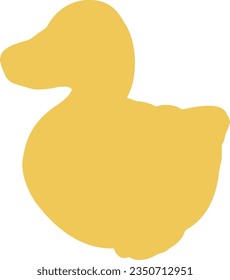 Ente einzeln auf Vektorsilhouette Symbol