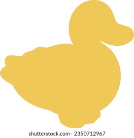icono de silueta vectorial aislada de pato