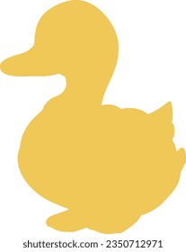 icono de silueta vectorial aislada de pato