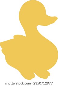 icono de silueta vectorial aislada de pato