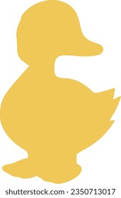 icono de silueta vectorial aislada de pato