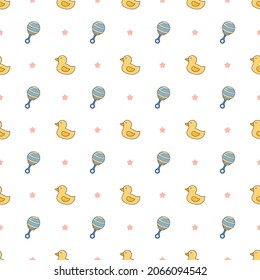 duck kids toy seamless pattern vector