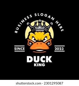 Duck King logo design for your business, apparel, merchandise