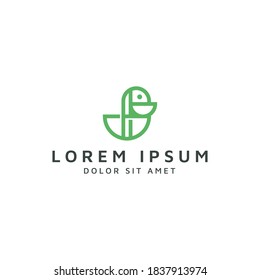 duck line art mono line logo design