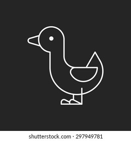 duck line icon