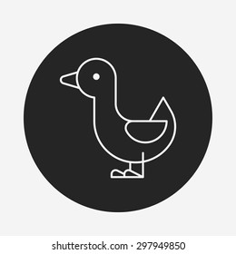 duck line icon