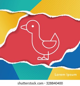 duck line icon