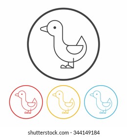 duck line icon