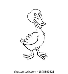 Duck line icon animal design