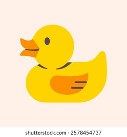 Duck line icon. Baby toy symbol. Vector illustration.