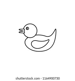duck line icon. Element of toys icon for mobile concept and web apps. Thin line toy duck line icon can be used for web and mobile. Premium icon on white background