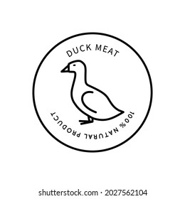 Duck Line Icon In Simple Style. Duck Meat. Vector sign in a simple style isolated on a white background.