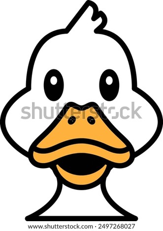 A duck in line icon style
