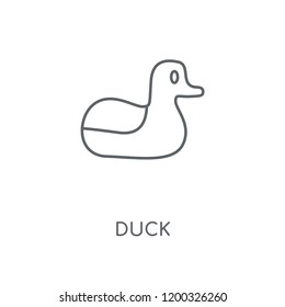 Duck linear icon. Duck concept stroke symbol design. Thin graphic elements vector illustration, outline pattern on a white background, eps 10.