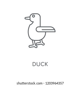 Duck linear icon. Duck concept stroke symbol design. Thin graphic elements vector illustration, outline pattern on a white background, eps 10.