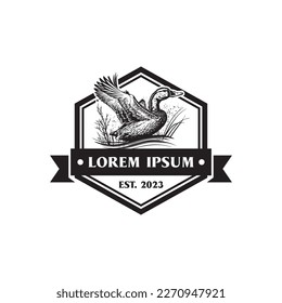 duck logo , animal logo vector
