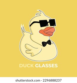 duck logo by wearing sunglasses