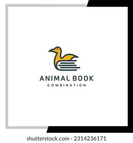 Duck logo combined with the book underneath.