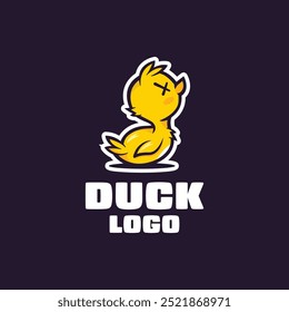 Duck Logo cool lustig Charakter Maskottchen Design 