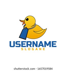 vector de diseño de logotipo de pato