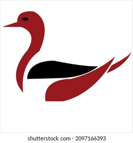 duck logo design of company.duck logo vector art illustration.abstract duck template graphic.duck icon design.modern animal logo design