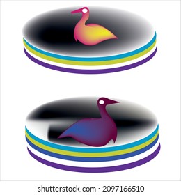 diseño del logotipo del pato de la compañía.ilustración del arte vectorial del logotipo del pato.plantilla del pato abstracto gráfico.diseño del icono del pato.diseño moderno del logotipo de los animales