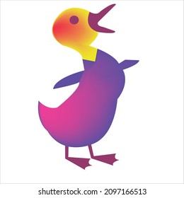 diseño del logotipo del pato de la compañía.ilustración del arte vectorial del logotipo del pato.plantilla del pato abstracto gráfico.diseño del icono del pato.diseño moderno del logotipo de los animales