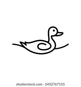duck logo, Design element for logo, poster, card, banner, emblem, t shirt. Vector illustration