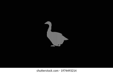duck logo design or duck with lines