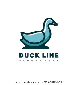 Duck Logo Design with outline