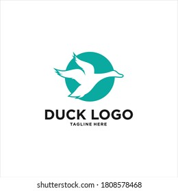 Duck Logo Design Silhouette Vector Stock Vector (Royalty Free ...