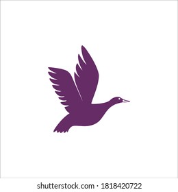 duck logo design silhouette vector