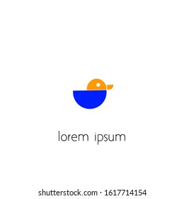 Duck logo design with a simple concept.