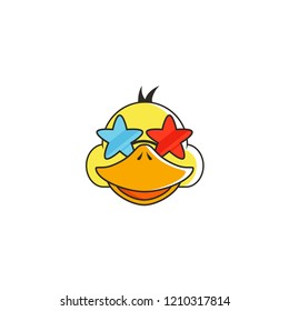Duck Logo Design. Simple Icon Duck Vector Template