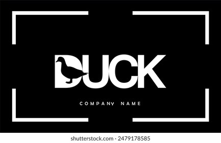 Duck logo design simple template